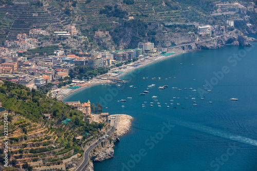 Fototapeta Naklejka Na Ścianę i Meble -  View over Gulf of Salerno from Ravello, Campania, Italy