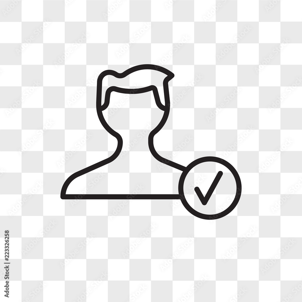 User vector icon isolated on transparent background, User logo design User vector icon isolated on transparent background, User logo design