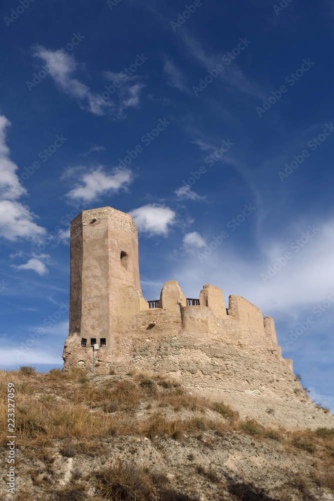Castle of Ayab in Calatayud, Zaragoza province, Aragon, Spain