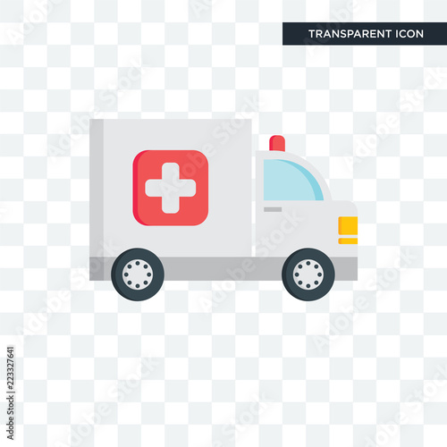 Ambulance vector icon isolated on transparent background, Ambulance logo design