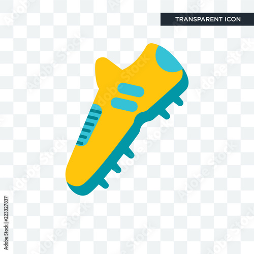 Football shoes vector icon isolated on transparent background, Football shoes logo design