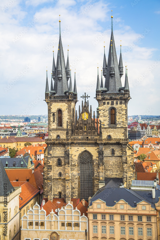 Obraz premium Church of Mother of God before Tyn in Prague, Czech Republic.