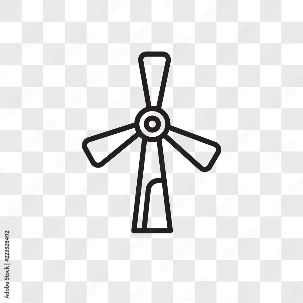 Windmill vector icon isolated on transparent background, Windmill logo design Windmill vector icon isolated on transparent background, Windmill logo design