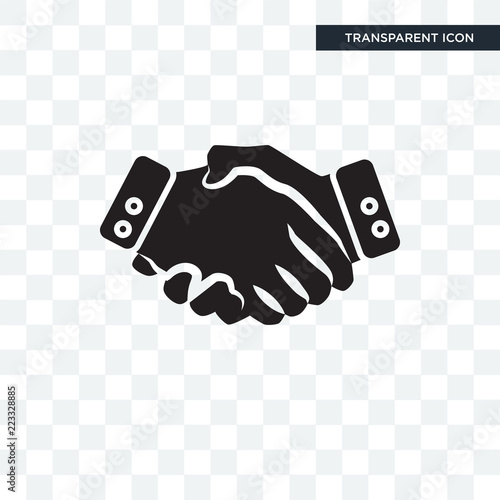 Handshake vector icon isolated on transparent background, Handshake logo design