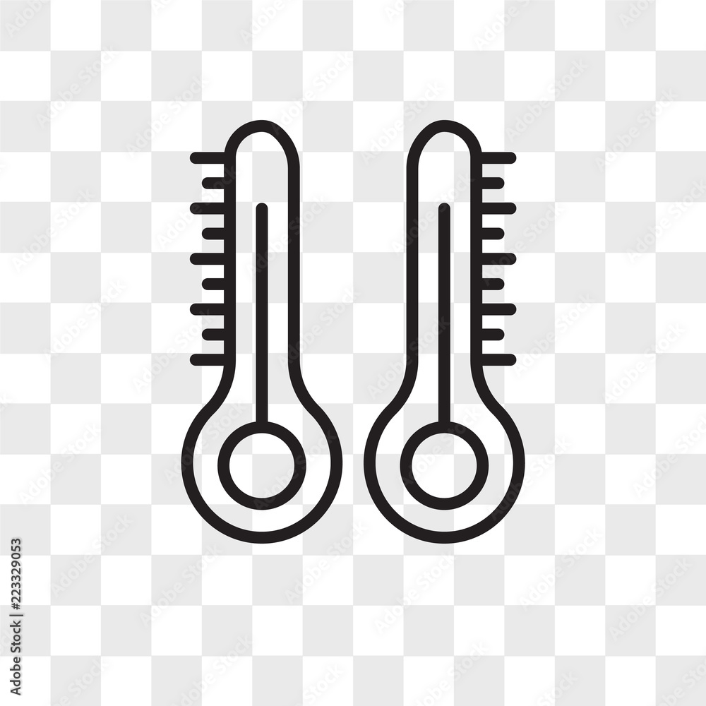 Thermometers vector icon isolated on transparent background, Thermometers logo design Thermometers vector icon isolated on transparent background, Thermometers logo design