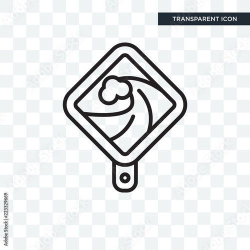 Tsunami vector icon isolated on transparent background, Tsunami logo design