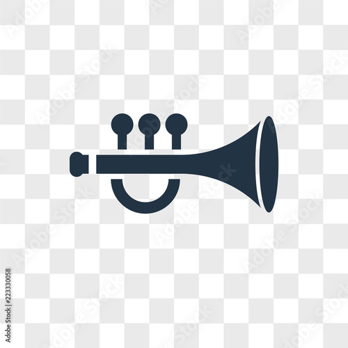 Trumpet vector icon isolated on transparent background, Trumpet logo design
