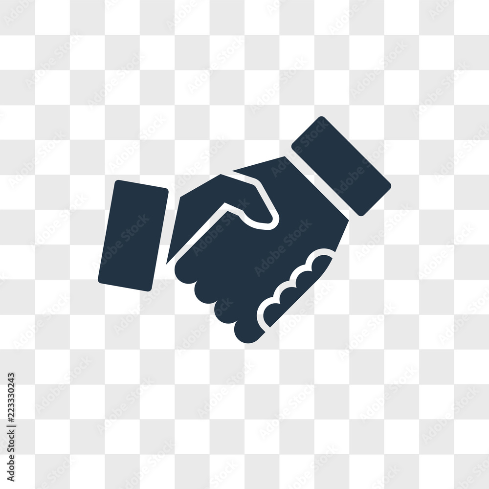 Handshake vector icon isolated on transparent background, Handshake logo design Handshake vector icon isolated on transparent background, Handshake logo design