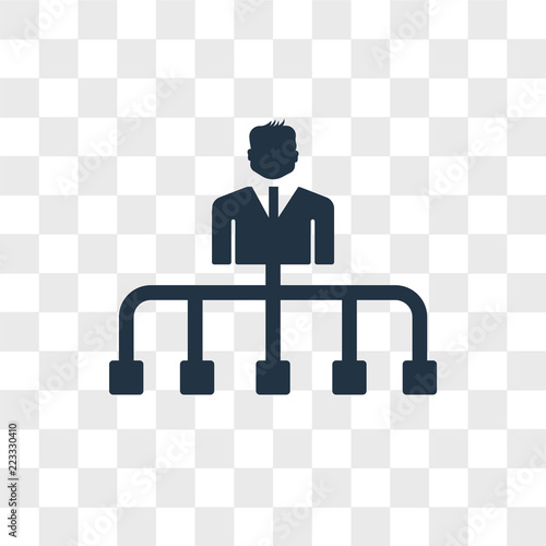 Hierarchical structure vector icon isolated on transparent background, Hierarchical structure logo design