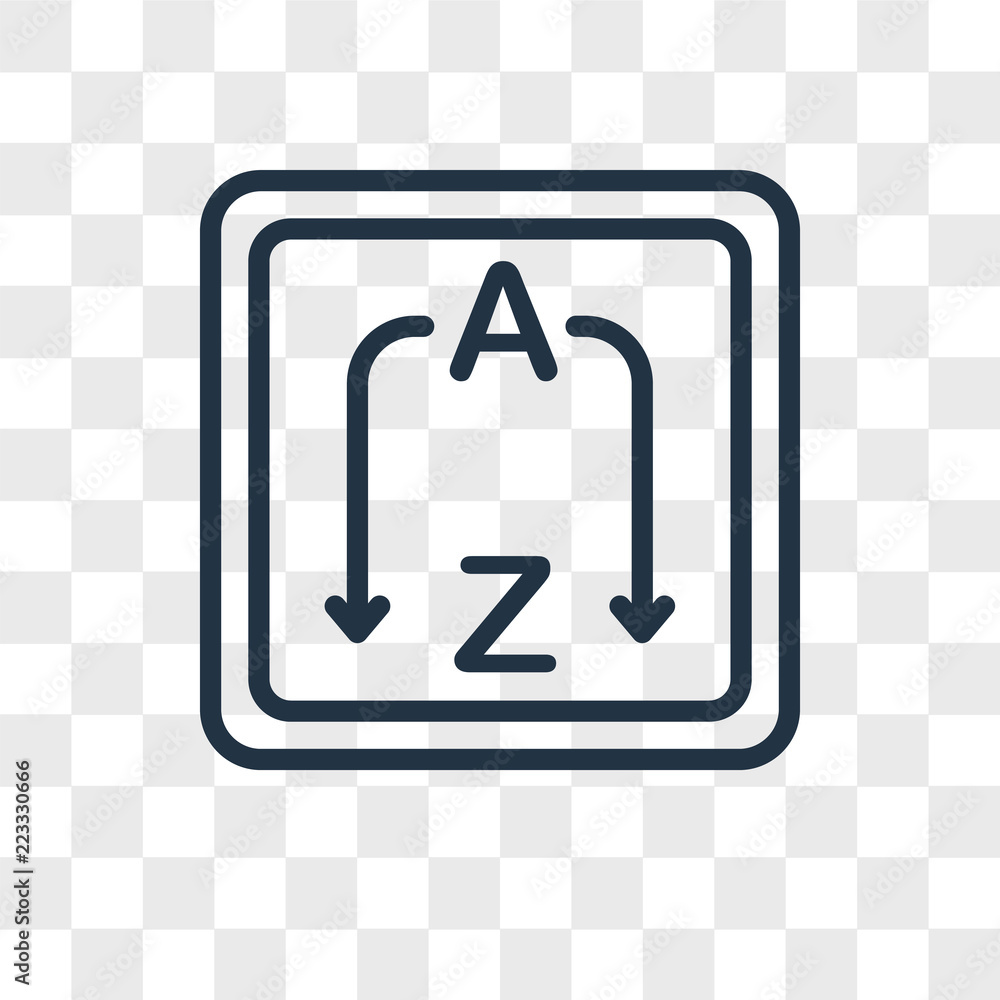 Sort vector icon isolated on transparent background, Sort logo design Sort vector icon isolated on transparent background, Sort logo design