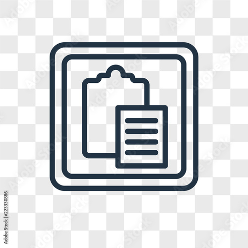 Paste vector icon isolated on transparent background, Paste logo design