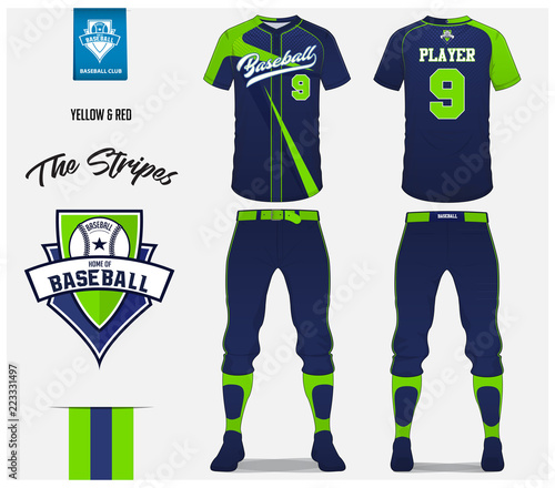Photography Baseball jersey, pants and socks template design