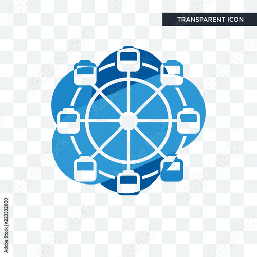 ferris wheel vector icon isolated on transparent background, ferris wheel logo design