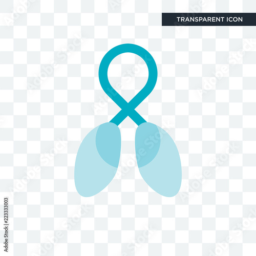 lung cancer vector icon isolated on transparent background, lung cancer logo design
