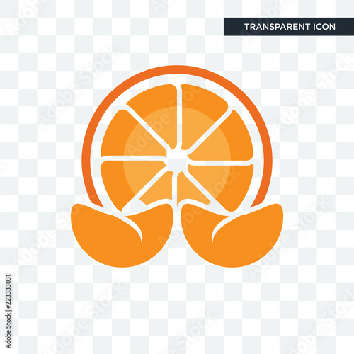 mandarin vector icon isolated on transparent background, mandarin logo design