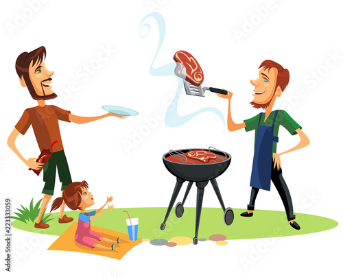 Picnic summer barbeque party poster