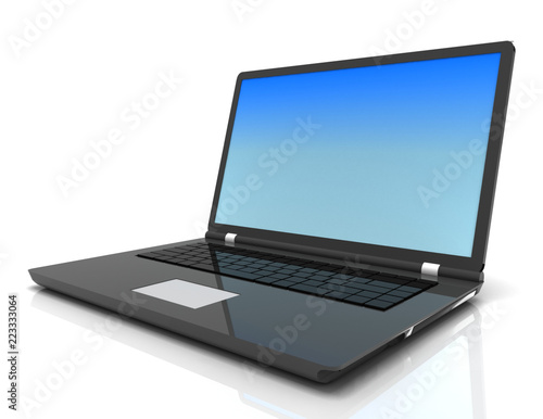 Wallpaper Mural 3d Isolated modern laptop Torontodigital.ca