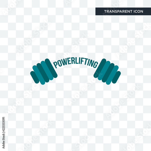powerlifting vector icon isolated on transparent background, powerlifting logo design