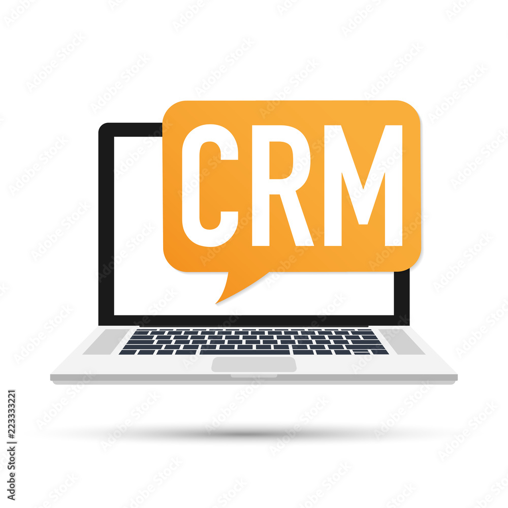 Desktop CRM System Icon. Business and Finance. Vector illustration. Desktop CRM System Icon. Business and Finance. Vector illustration.