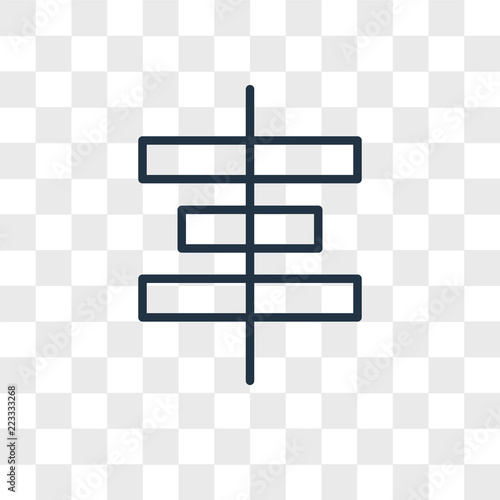 Horizontal alignment vector icon isolated on transparent background, Horizontal alignment logo design