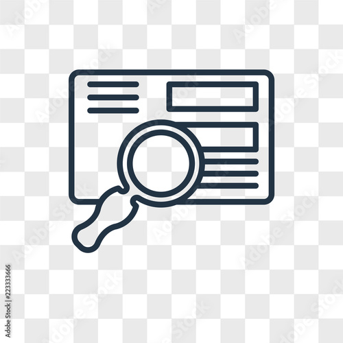 Search engine vector icon isolated on transparent background, Search engine logo design