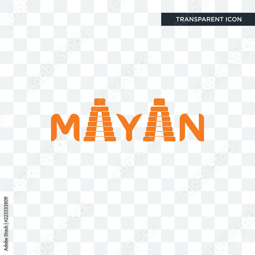 mayan vector icon isolated on transparent background, mayan logo design