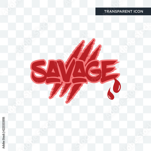 savage vector icon isolated on transparent background, savage logo design photo