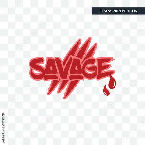 savage vector icon isolated on transparent background, savage logo design