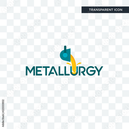 metallurgy vector icon isolated on transparent background, metallurgy logo design