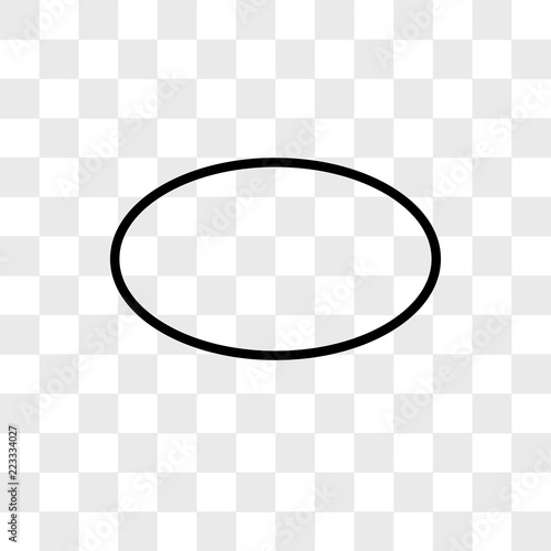 Ellipse vector icon isolated on transparent background, Ellipse logo design