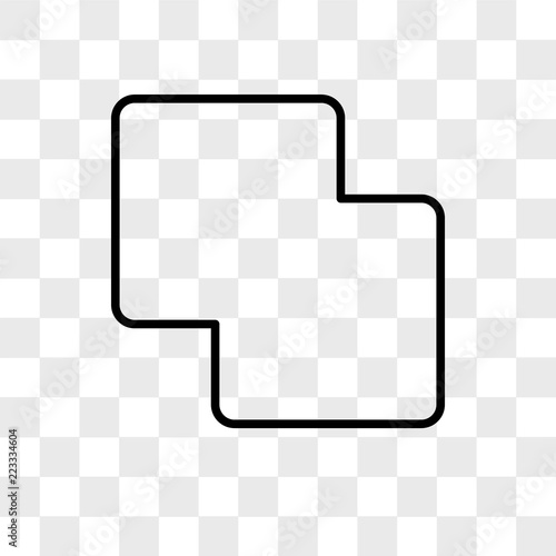 Merge vector icon isolated on transparent background, Merge logo design