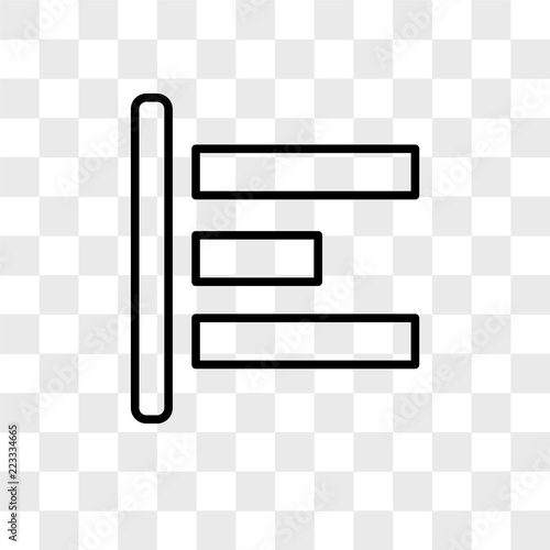 Align left vector icon isolated on transparent background, Align left logo design