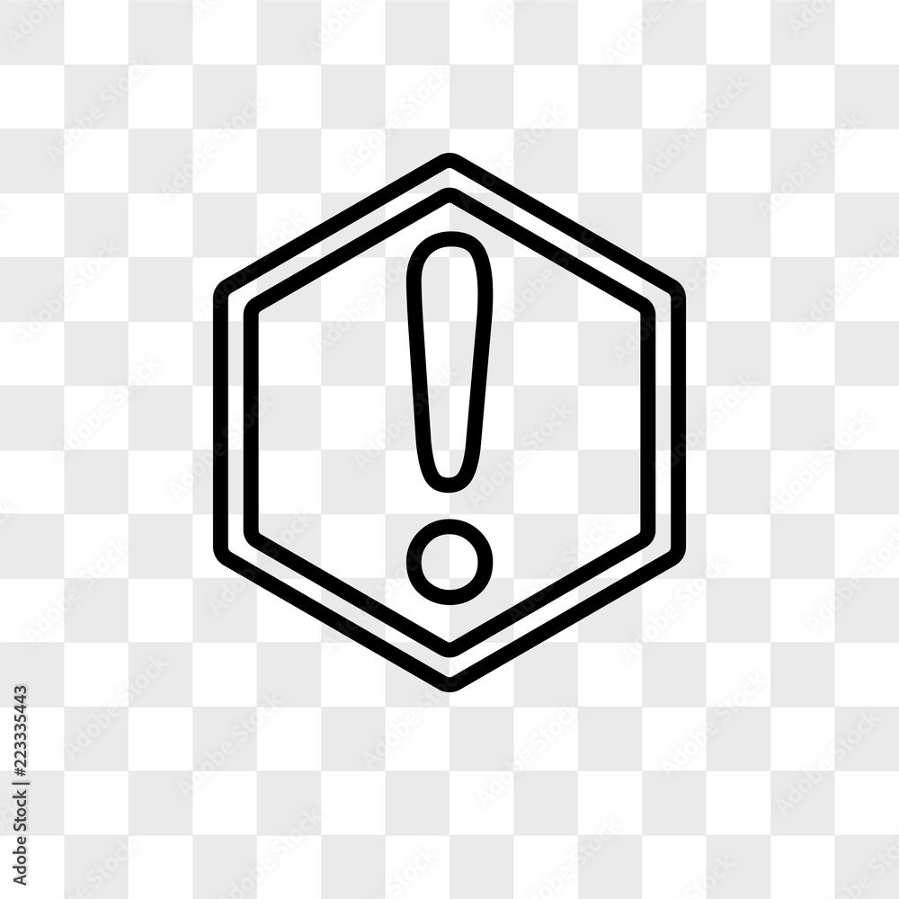 Warning vector icon isolated on transparent background, Warning logo design Warning vector icon isolated on transparent background, Warning logo design