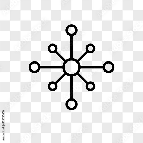 Networking vector icon isolated on transparent background, Networking logo design