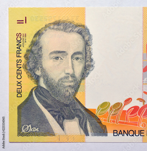 Foto Adolphe Sax on the banknote