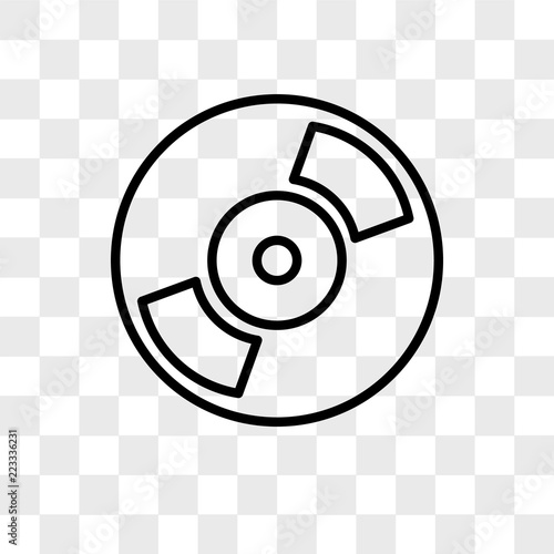 DVD vector icon isolated on transparent background, DVD logo design