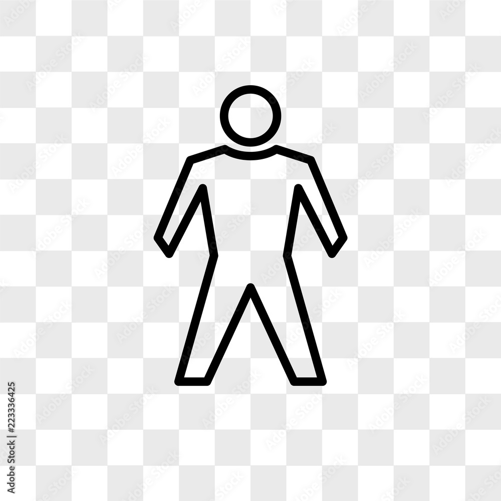 Premium Vector  Stick figure man, isolated, vector