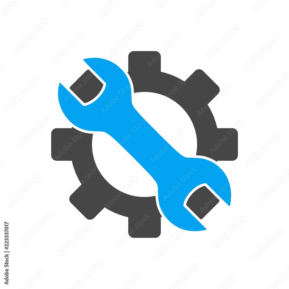 Tools flat vector icon, Service Tools glyph icon Tools flat vector icon, Service Tools glyph icon