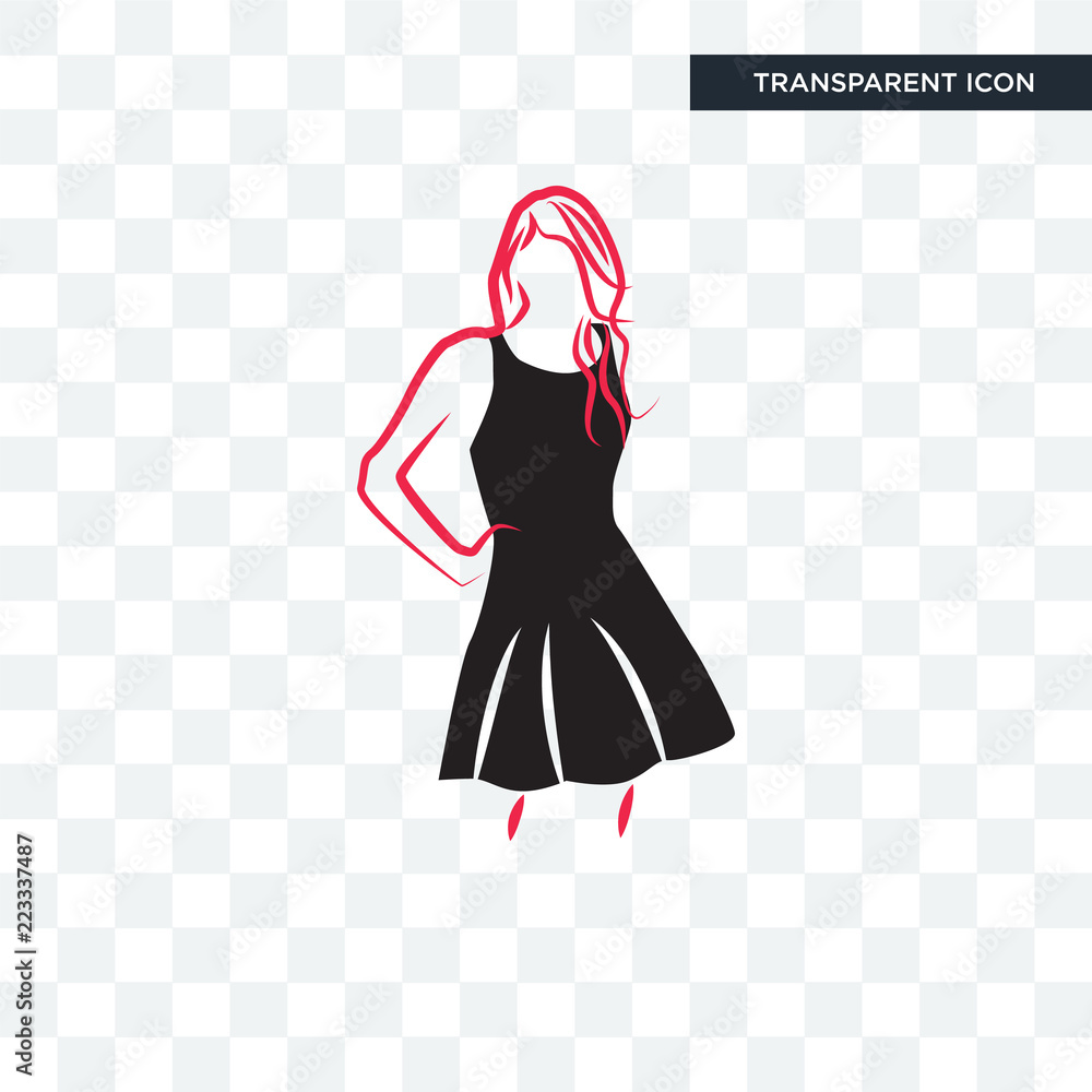little black dress vector icon isolated on transparent background, little black dress logo design little black dress vector icon isolated on transparent background, little black dress logo design