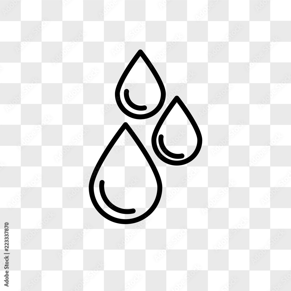 Water drop vector icon isolated on transparent background, Water drop logo design - obrazy, fototapety, plakaty 