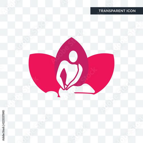 massage therapist vector icon isolated on transparent background, massage therapist logo design