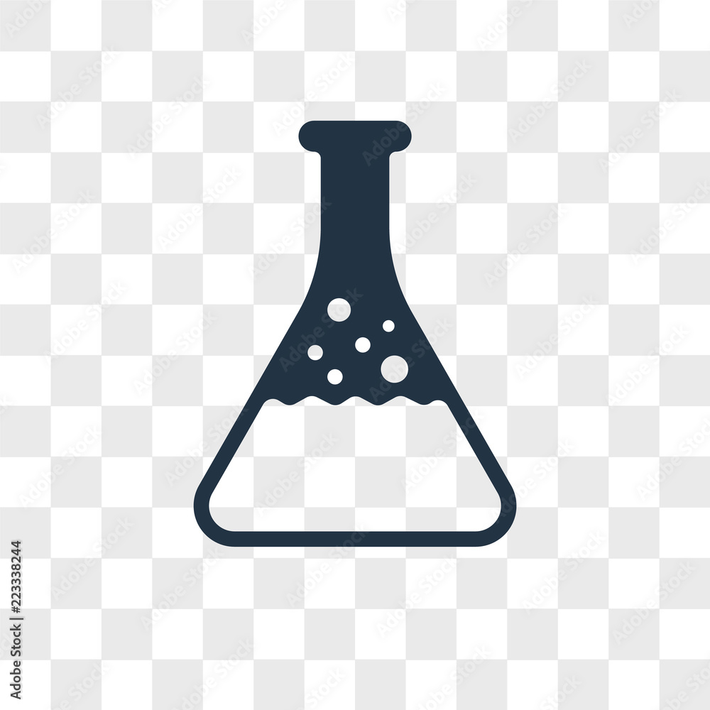 Flask vector icon isolated on transparent background, Flask logo design ...