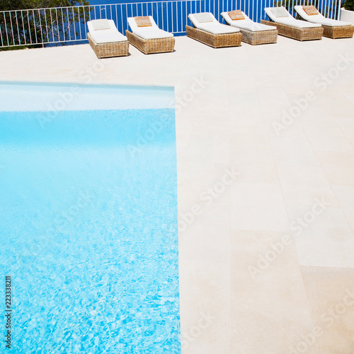 Luxury villa with swimming pool. Modern villa with pool. © kanashe_yuliya