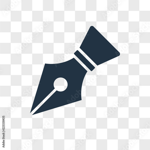 Pen vector icon isolated on transparent background, Pen logo design