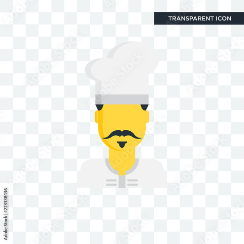 Chef vector icon isolated on transparent background, Chef logo design