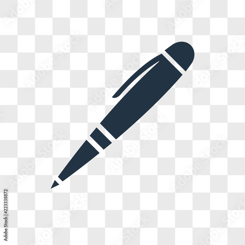 Pen vector icon isolated on transparent background, Pen logo design