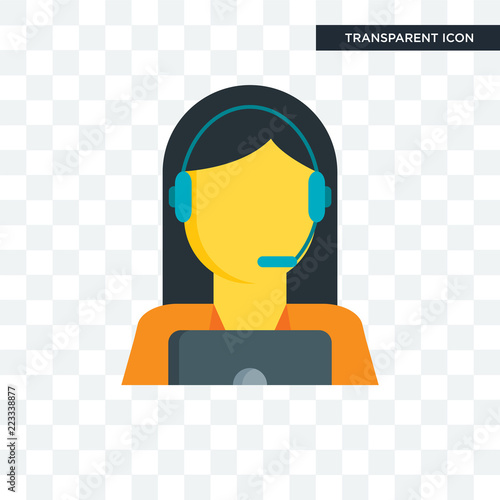 Telemarketer vector icon isolated on transparent background, Telemarketer logo design