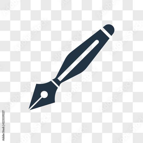 Pen vector icon isolated on transparent background, Pen logo design