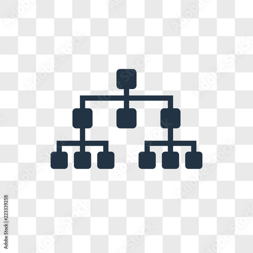 Hierarchical structure vector icon isolated on transparent background, Hierarchical structure logo design