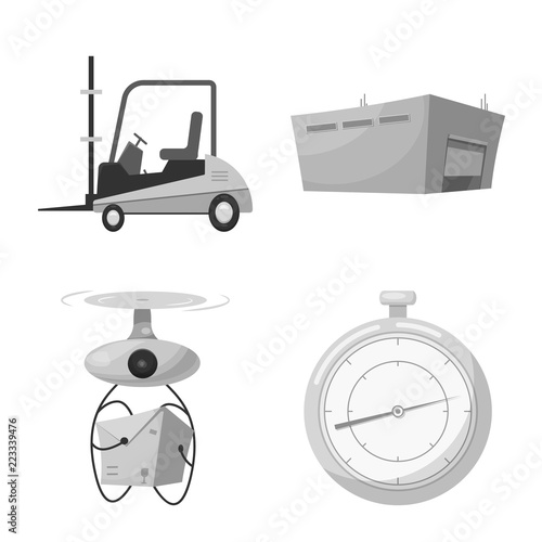 Isolated object of goods and cargo icon. Collection of goods and warehouse stock symbol for web.